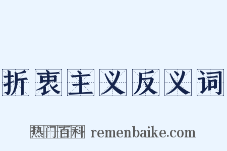 折衷主义反义词是什么意思的图片